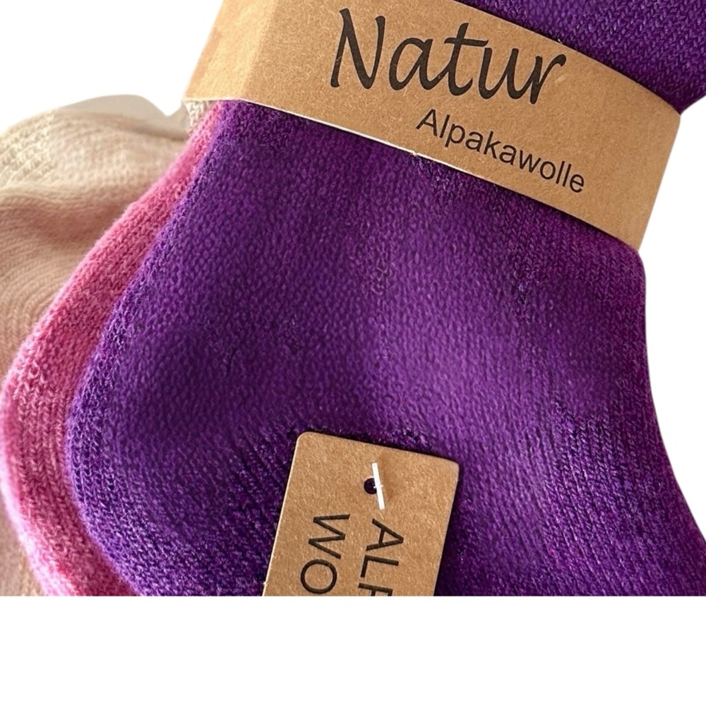 Natur Alpakawoole Traditional Norwegian Socks Set of 3 Brand New with Tags - Picture 6 of 8